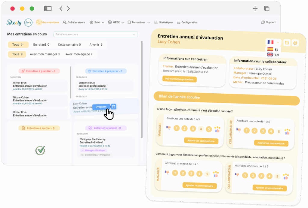 exemple de trame d'entretien d'évaluation