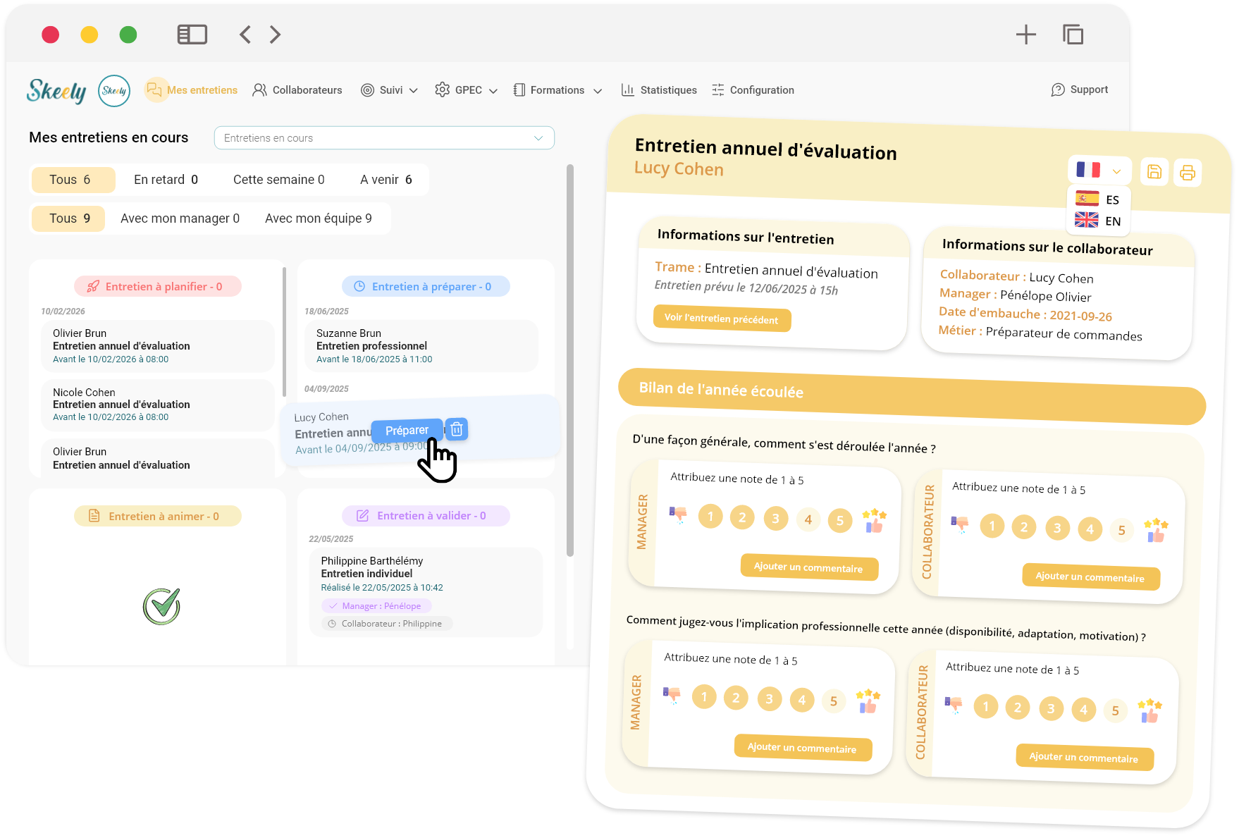 exemple de trame d'entretien d'évaluation