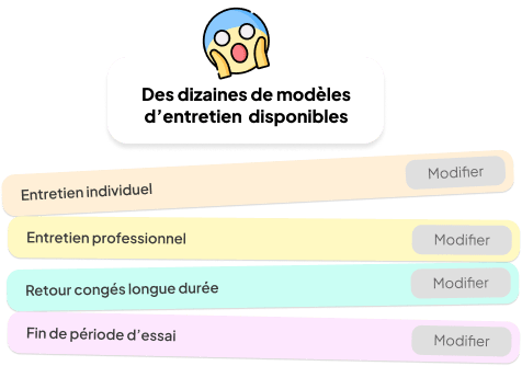 exemples de modèles d'entretiens proposés par Skeely