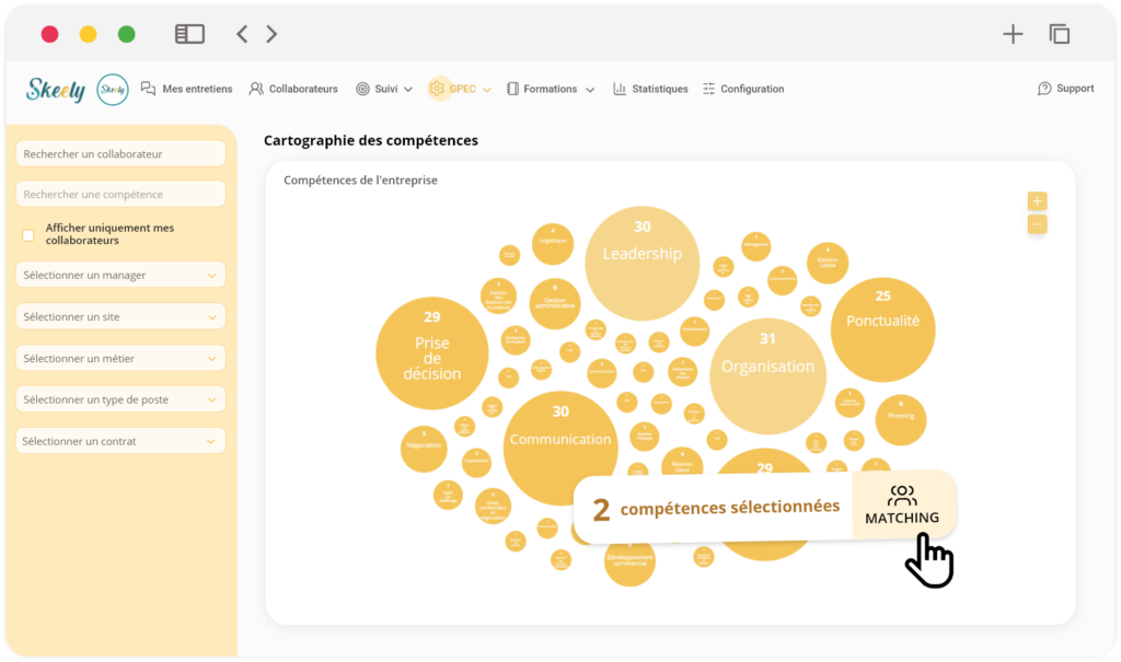 Cartographie des compétences Skeely