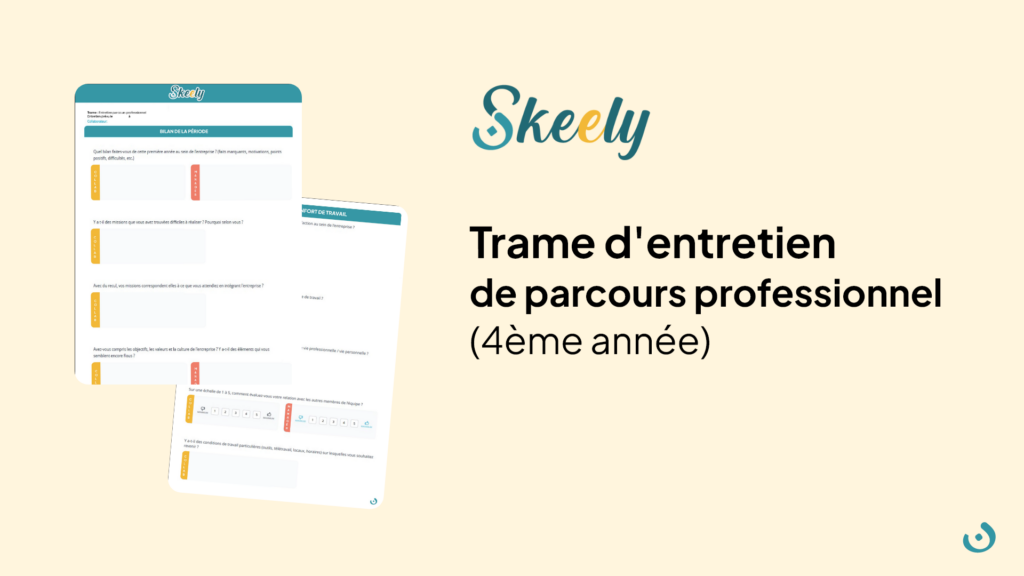 Trame d'entretien parcours pro pour la 4ème année