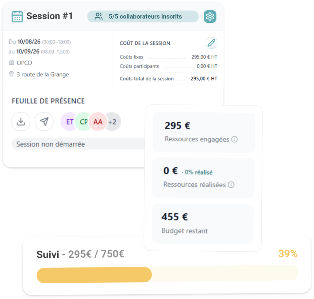 Suivez vos budgets formations avec Skeely